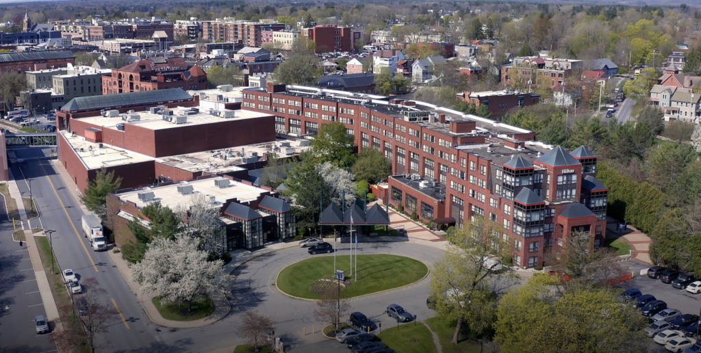 W Beyer Creative Drone Video Still Image of Saratoga Hilton filming Healthcare Organization Conference located in Saratoga Springs New York